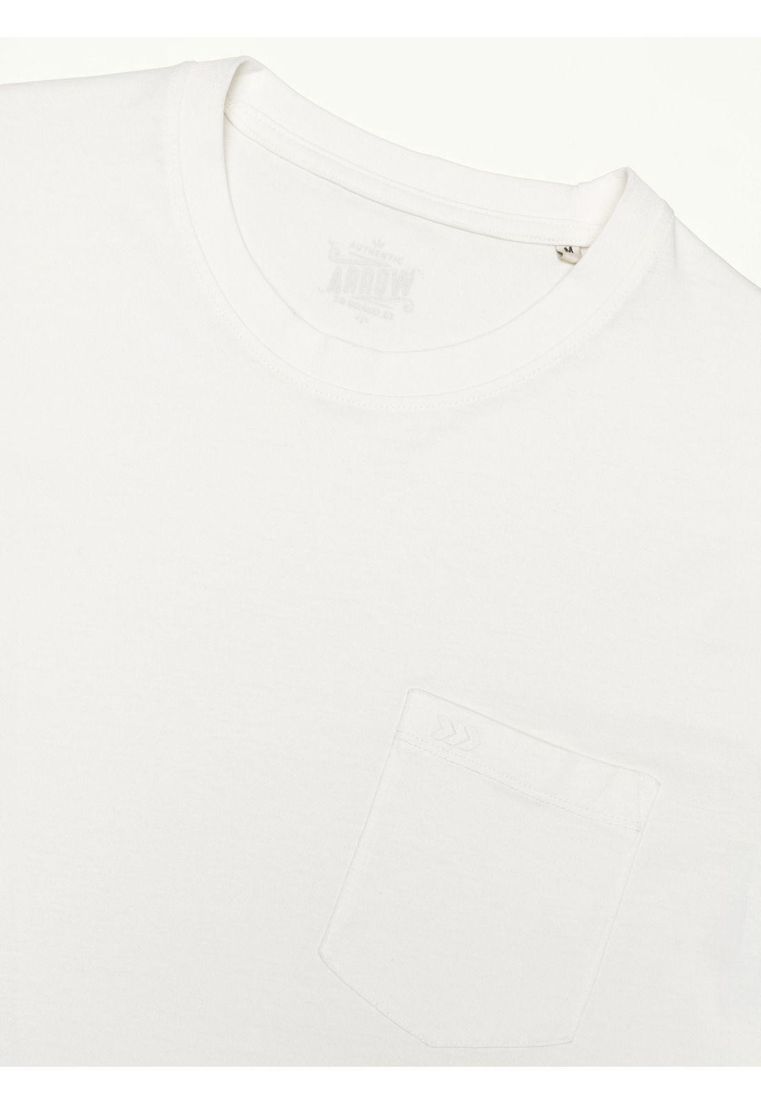 Polera Algodón Lisa Regular Fit Crema Arrow PO34031CR-4