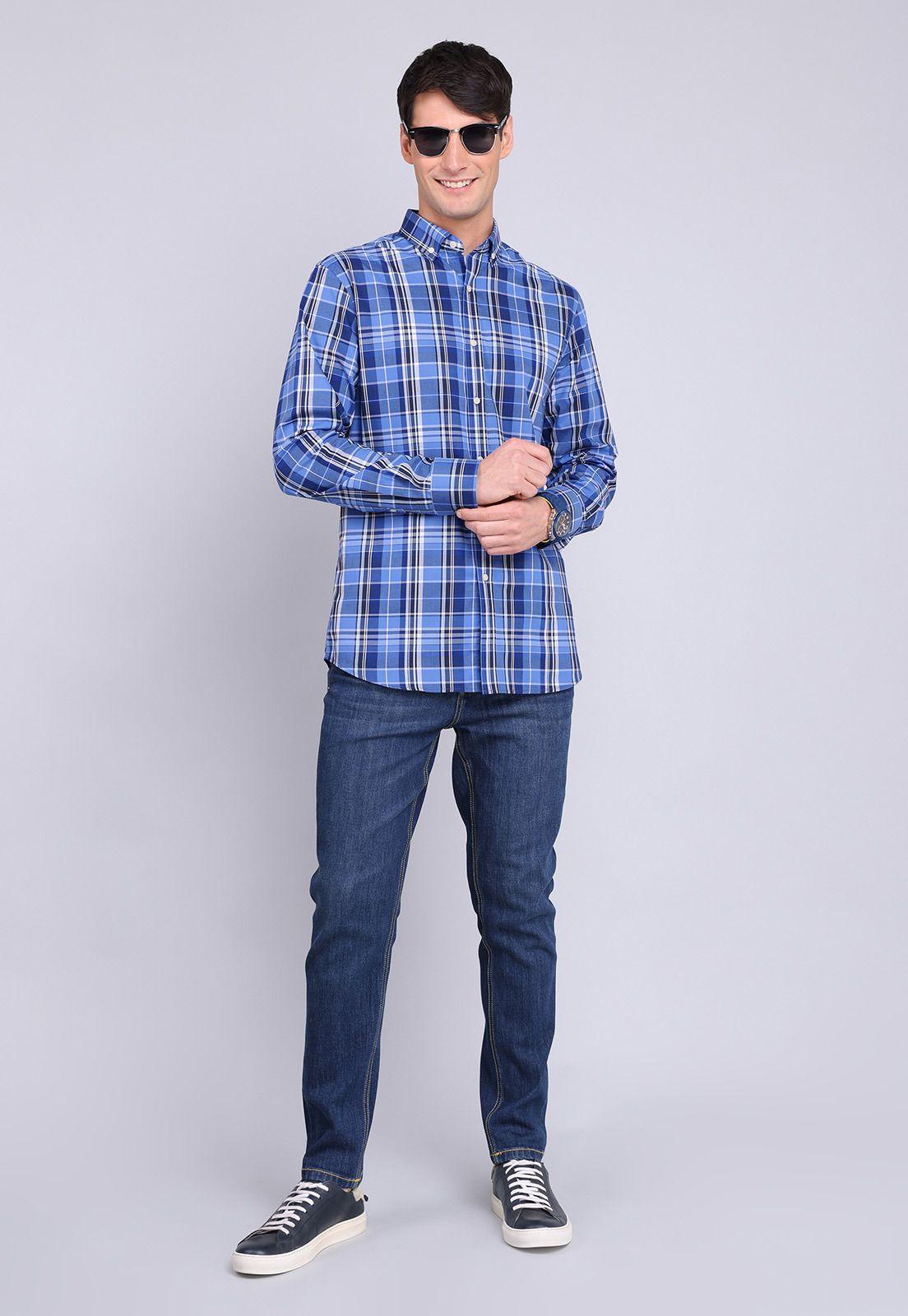 Camisa Cuadros Manga Larga Guy Laroche GLBVF07AZ-2