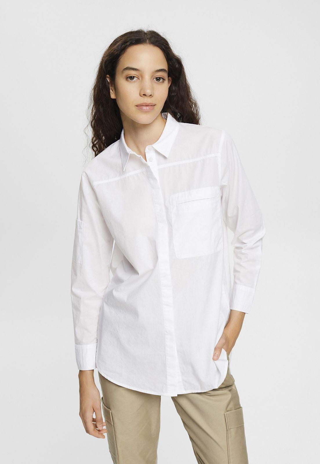 Blusa Camisera Con Bolsillo Esprit-0
