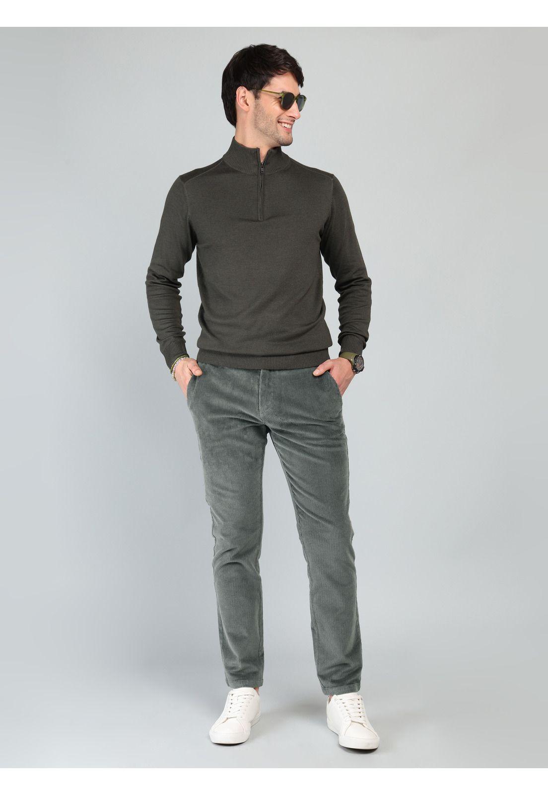 Pantalón Cotelé Spandex Regular Fit Verde Arrow PA33032VE-3