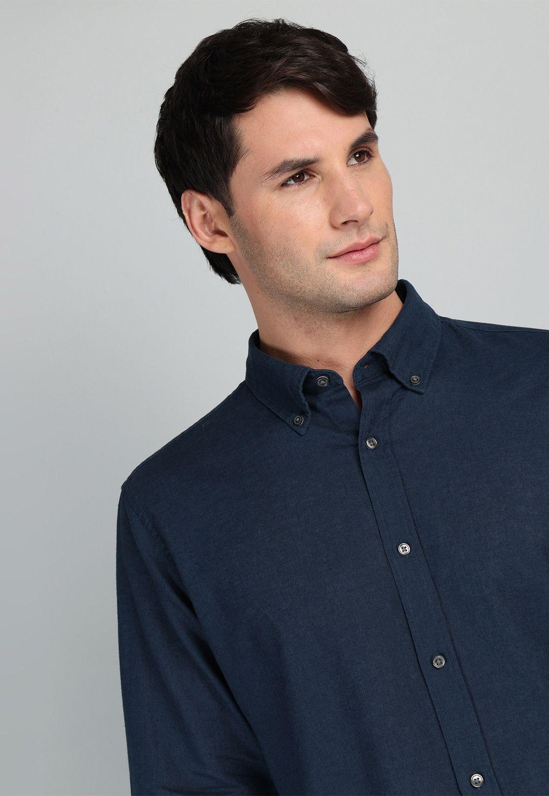 Camisa De Lino y Algodón Arrow CM32050AZ-2