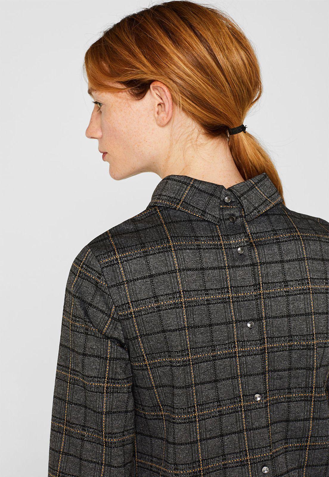 Polera Mujer Manga Corta A Cuadros Esprit-2