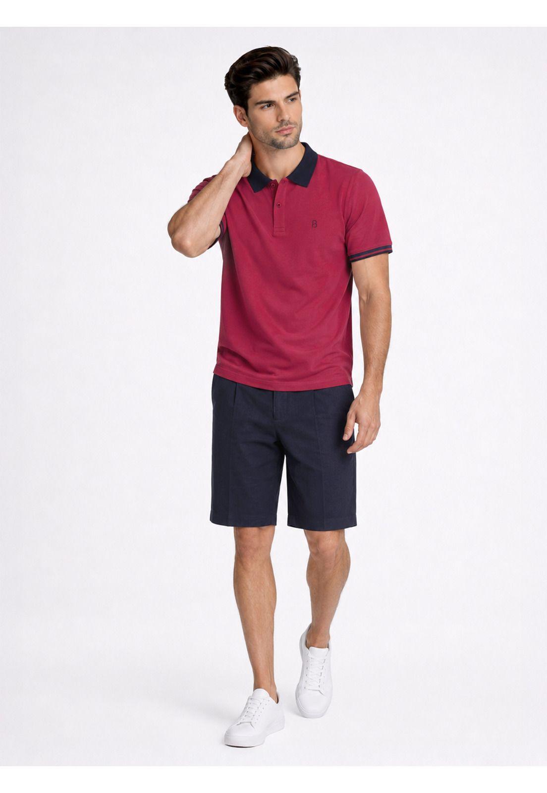 Polera Pique Regular Fit Guinda Piero Butti PBDVK57GU-3