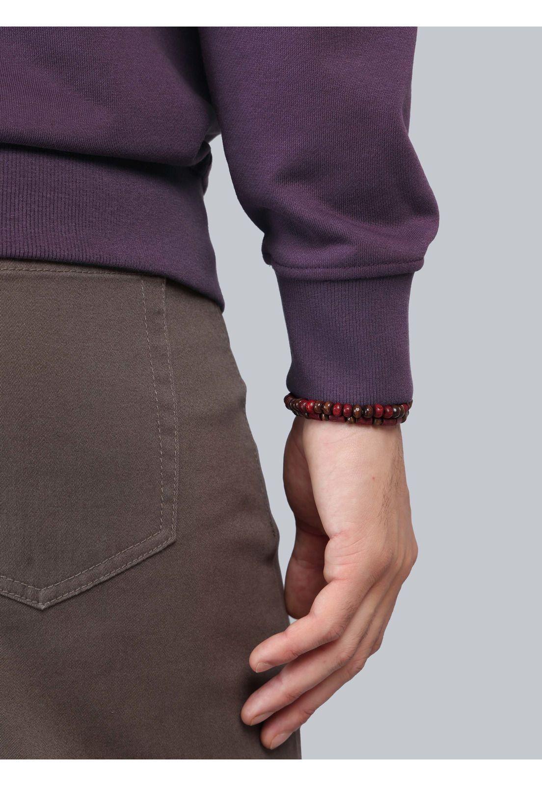 Polerón Cuello Redondo Regular Fit Burdeo Arrow PL33027BU-4