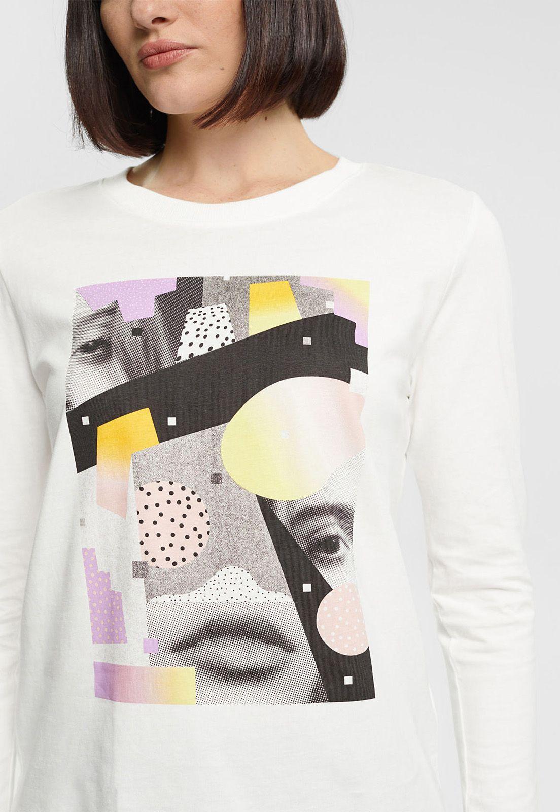 Polera De Manga Larga Estampada Mujer Esprit-2