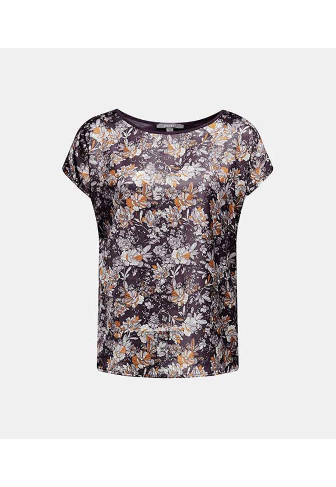 Polera con estampado de flores-3