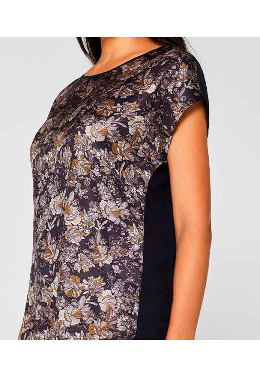Polera con estampado de flores-5