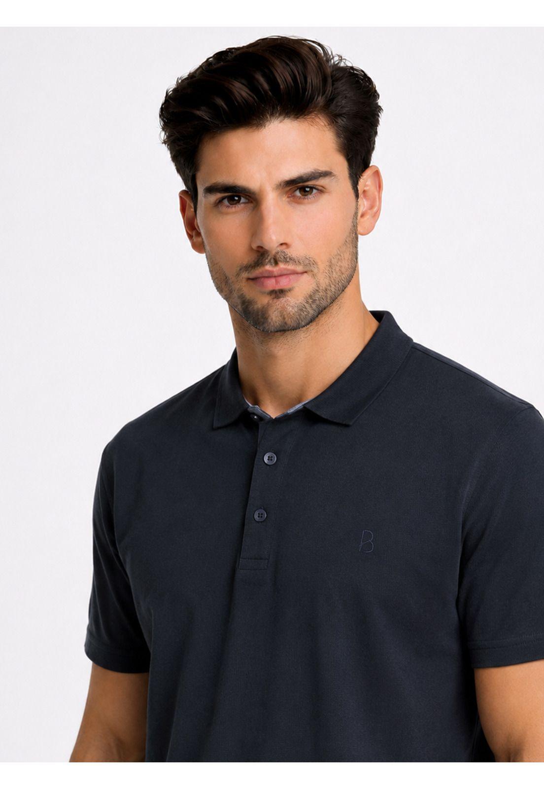 Polera Pique Regular Fit Azul Marino Piero Butti PBDVK50NB-2