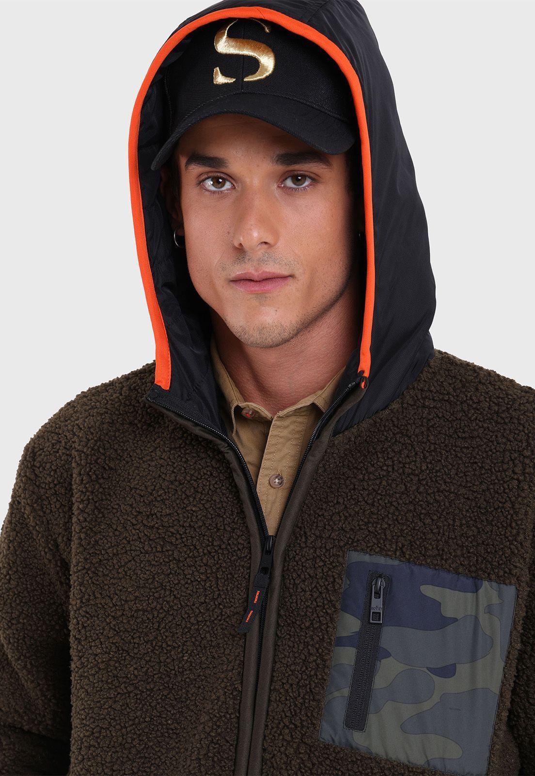 Chaqueta Sherpa con Gorro Hombre Soviet-3