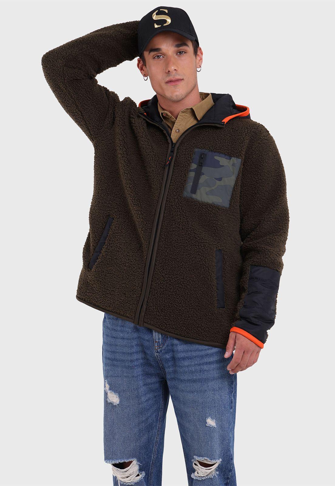 Chaqueta Sherpa con Gorro Hombre Soviet SJKH701OL-0