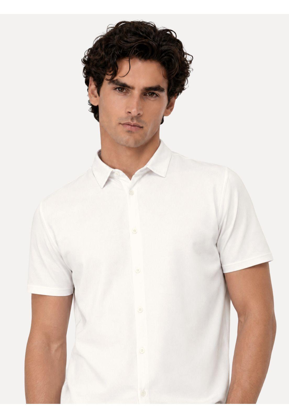 Camisa Spandex Non Iron Regular Fit Blanco Arrow CM34066BL-2