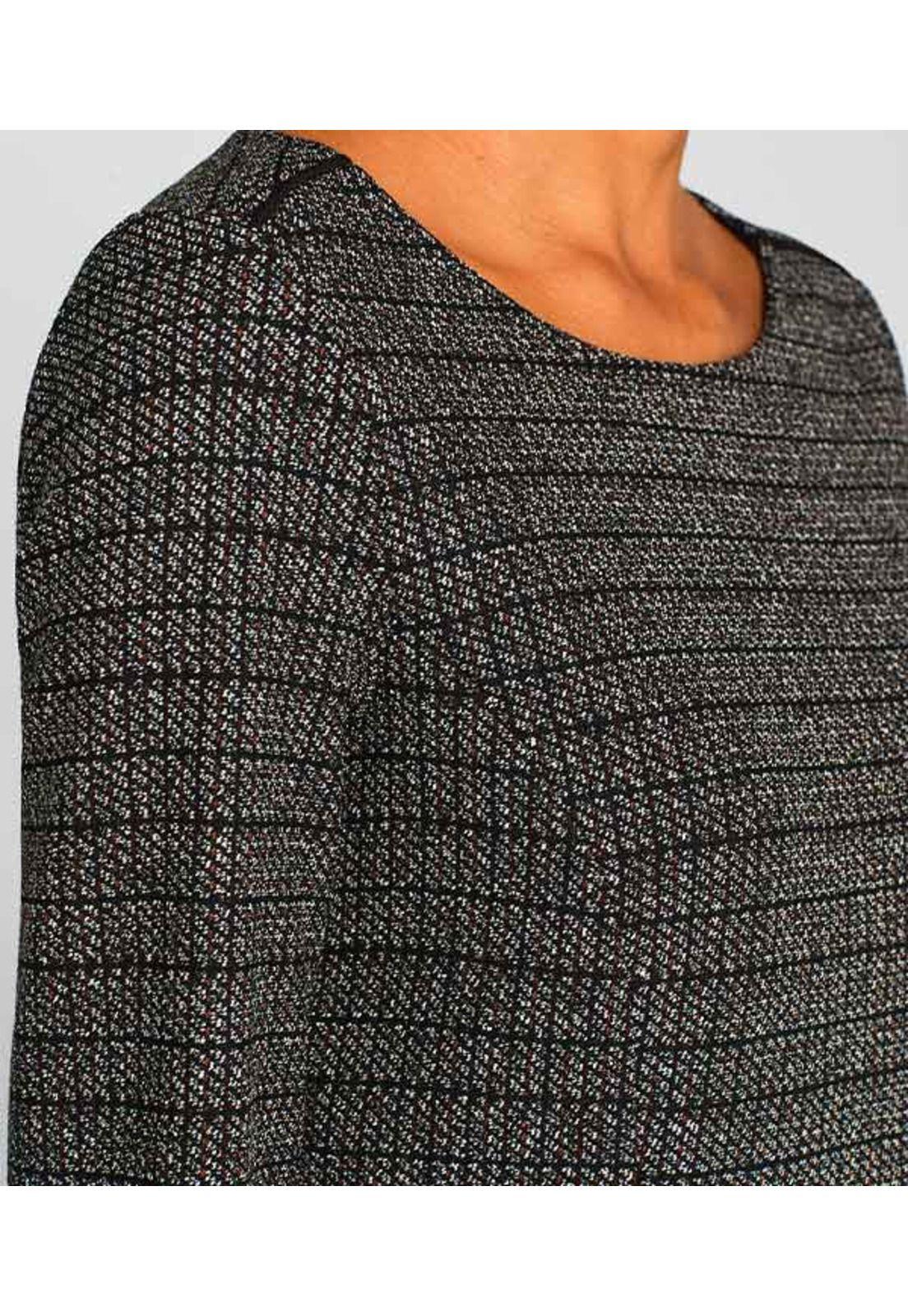 Vestido de jersey elástico con cuadros jacquard-5