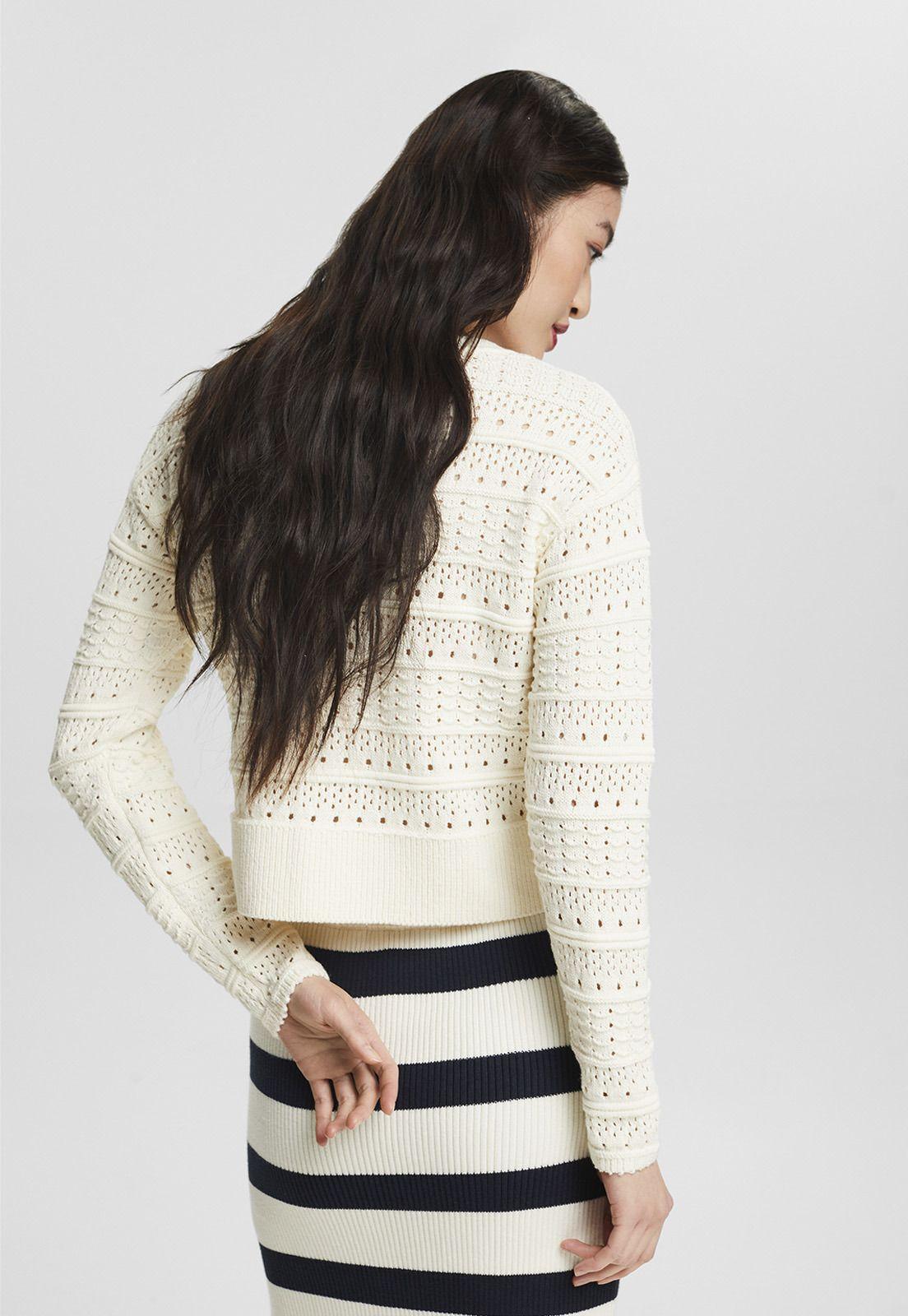 Sweater De Punto Acanalado Mujer Esprit 024EE1I324-1