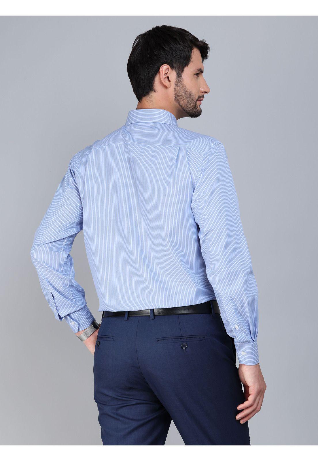 Camisa Formal Rayas Tailored Fit Celeste Arrow ARM0512CE-2