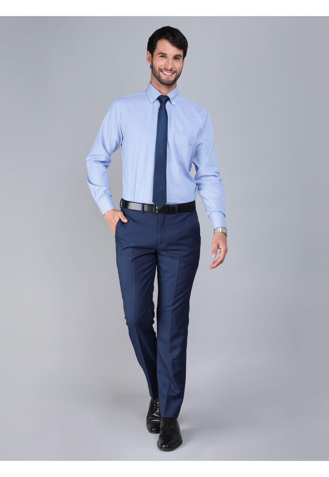 Camisa Formal Rayas Tailored Fit Celeste Arrow ARM0512CE-3