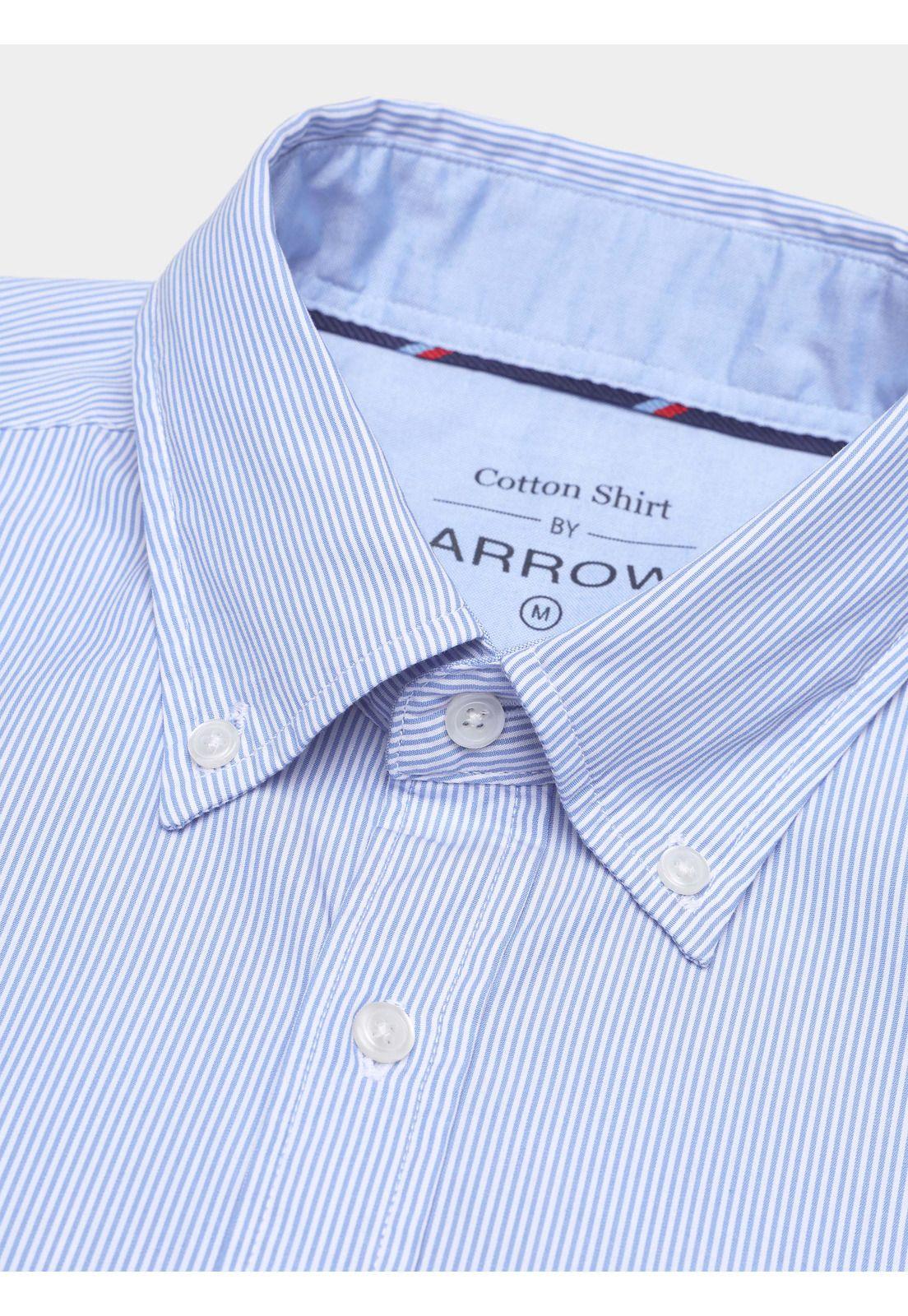 Camisa A Rayas Regular Fit Azul Arrow CM34015AZ-4