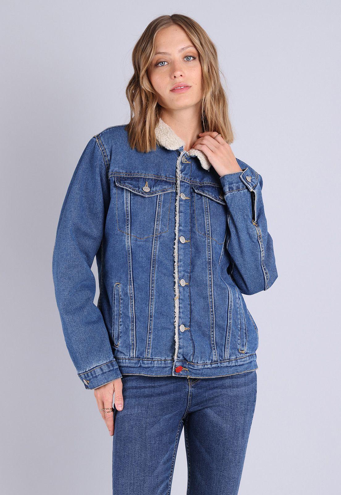 Chaqueta Jeans con Sherpa Mujer Soviet-4
