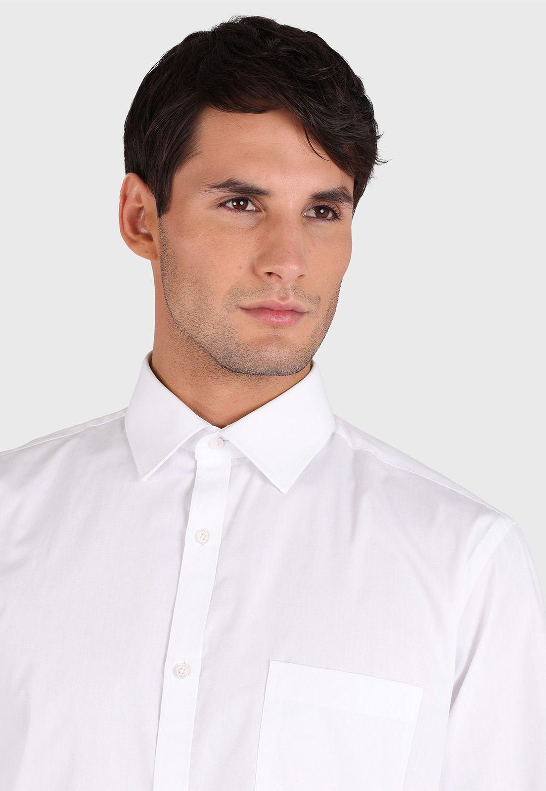 Camisa Hombre Arrow Cuello Italiano Blanca Tailored Fit-2