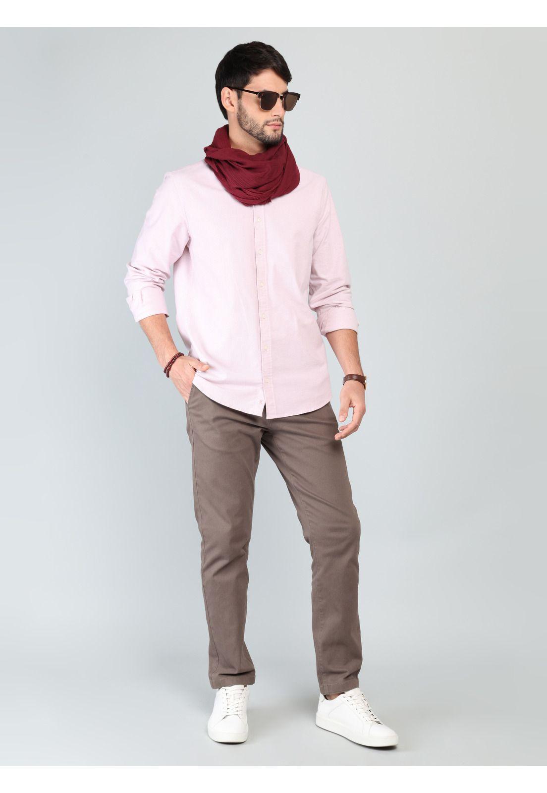 Camisa Oxford Spandex Regular fit Rojo Arrow CM33001RO-3