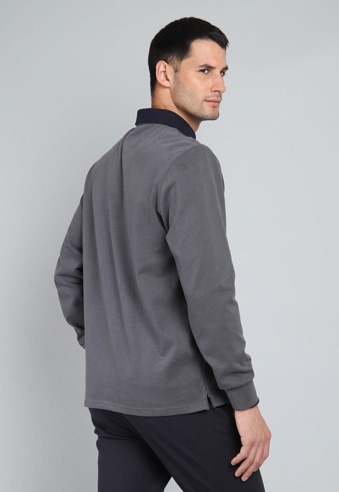 Polera Cuello Polo Manga Larga Guy Laroche GLBIK49GR-1