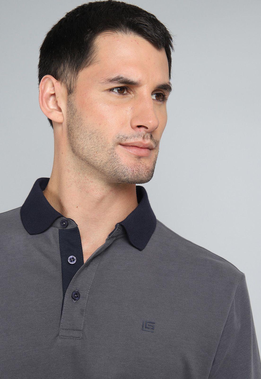 Polera Cuello Polo Manga Larga Guy Laroche GLBIK49GR-2