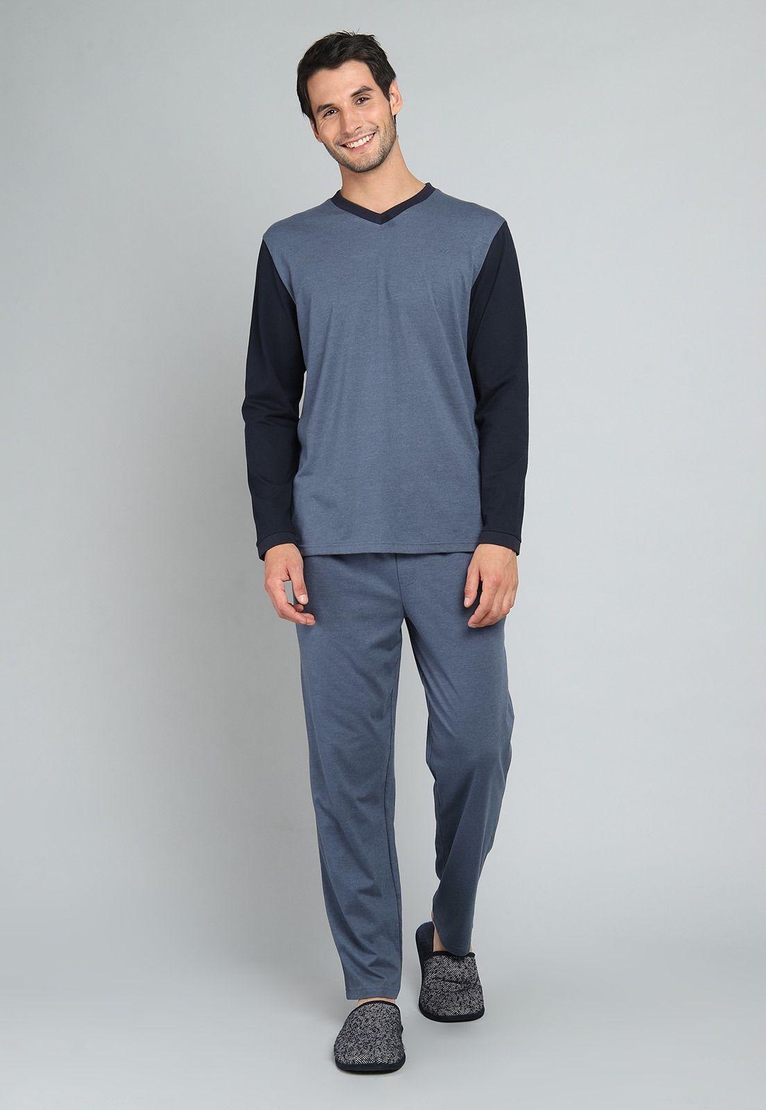 Pijama Largo Liso Arrow-0