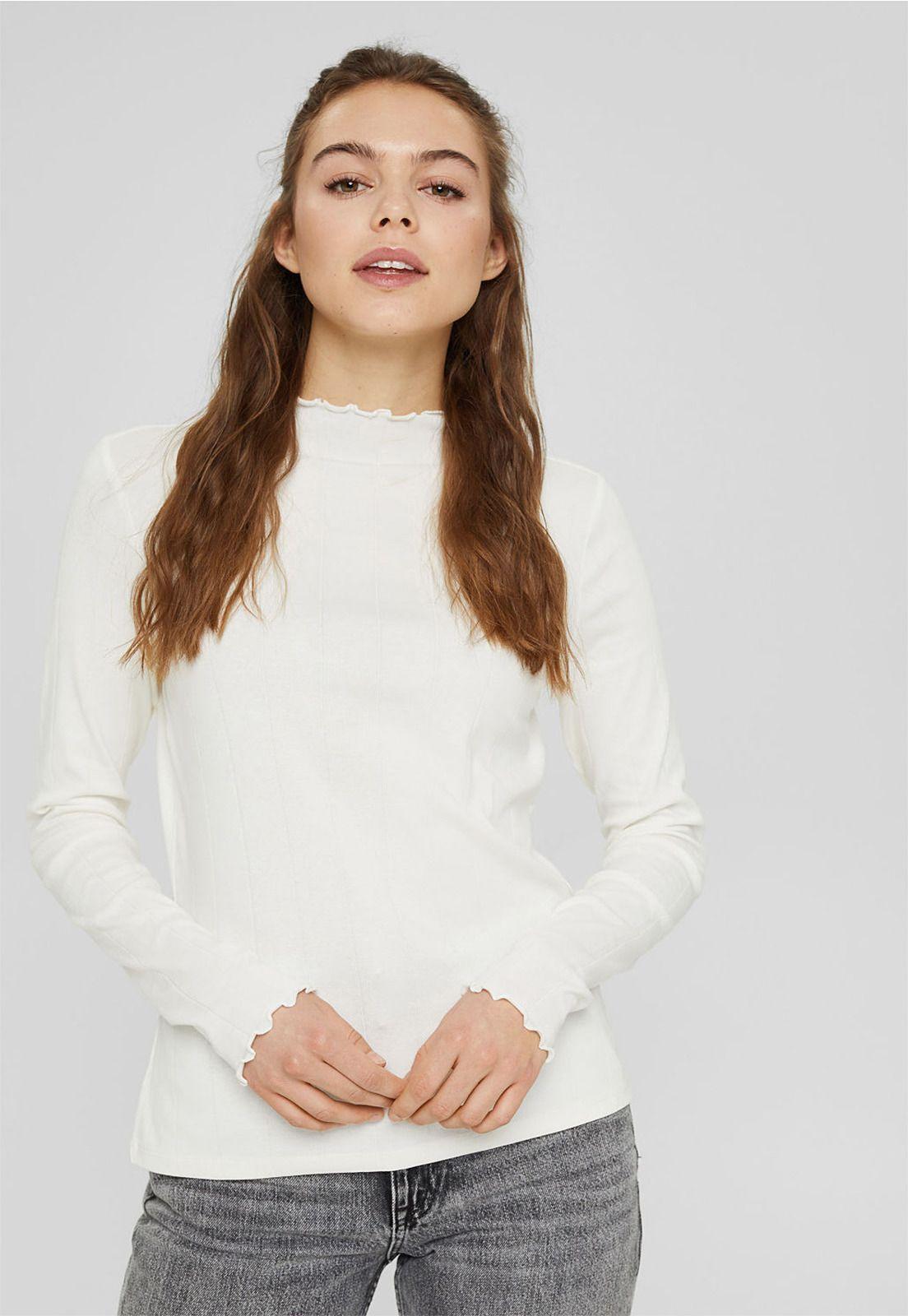 Polera Mujer Manga Larga Lisa Esprit-0