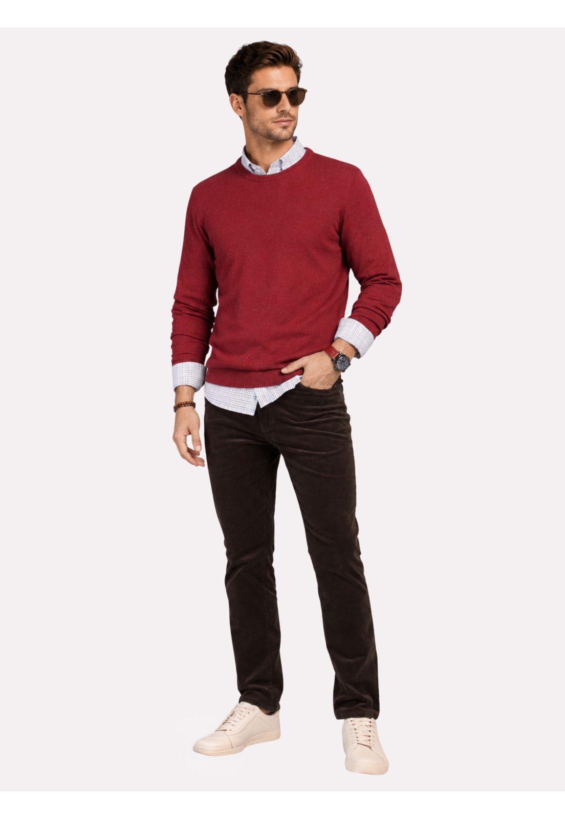 Sweater Cuello Redondo Regular Fit Rojo Arrow SW33090RO-3