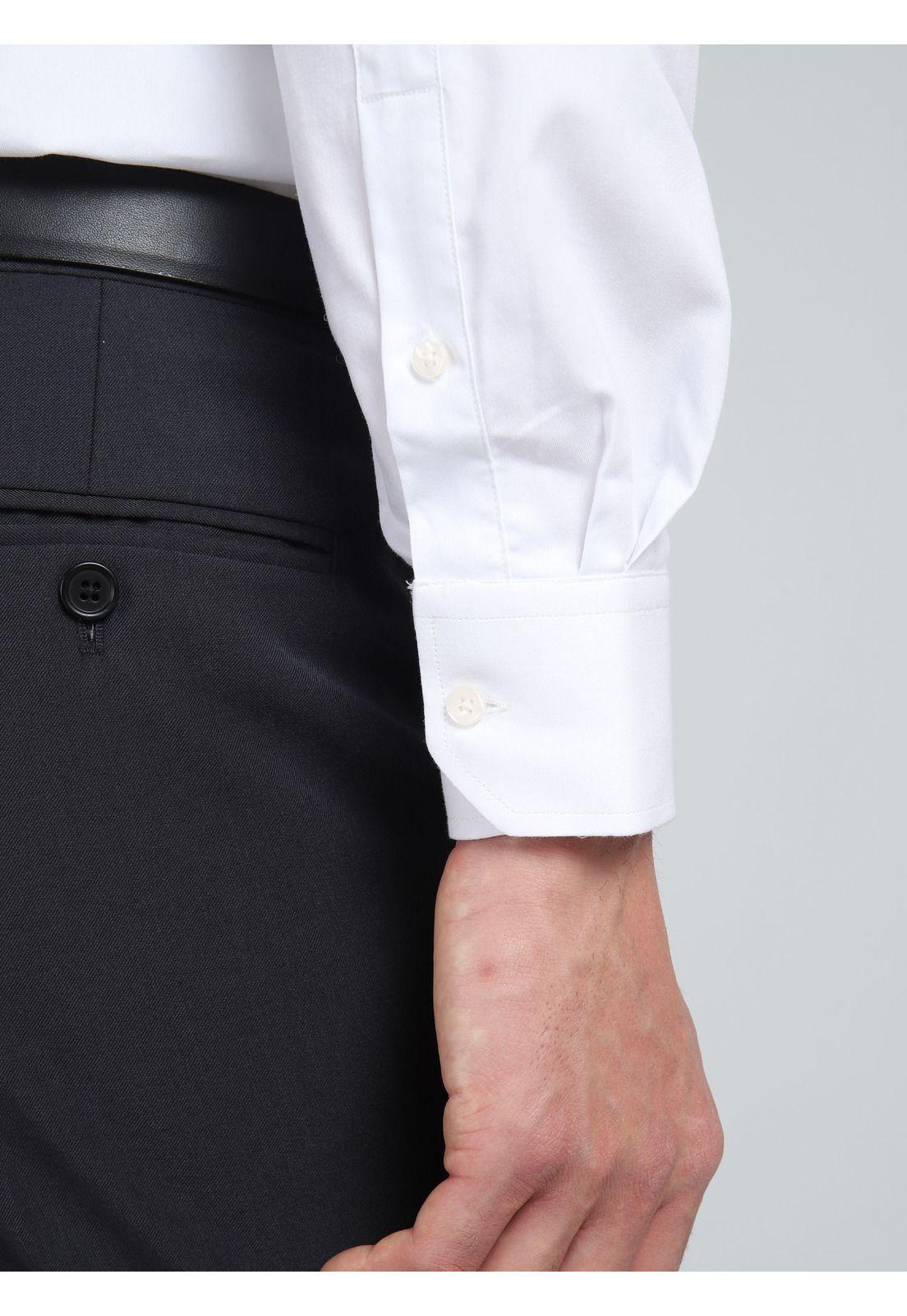 Camisa Hombre Arrow Formal Spandex Texturada Blanca-5