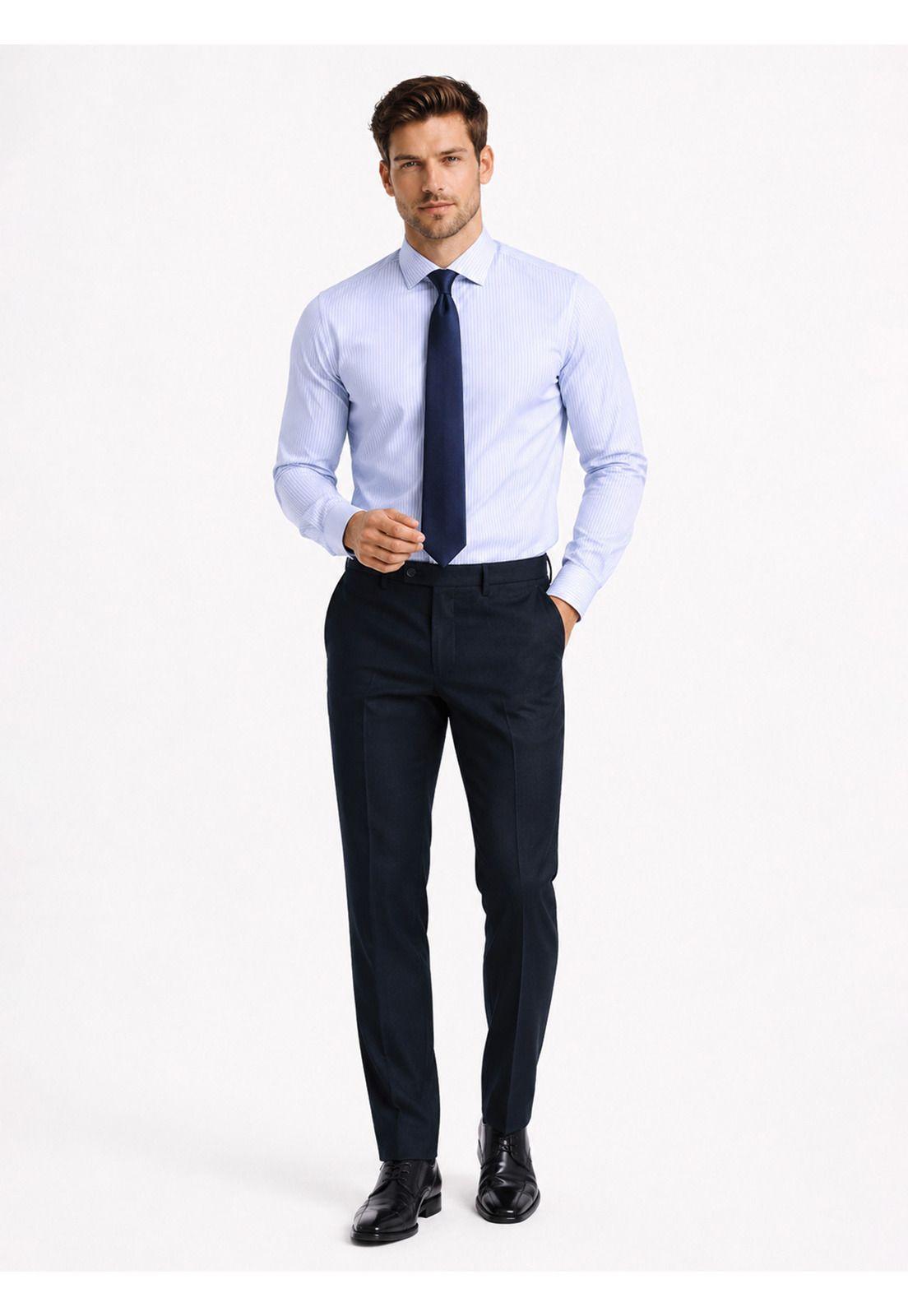 Camisa Formal Rayas Non Iron Tailored Fit Celeste Arrow ARM0492CE-2