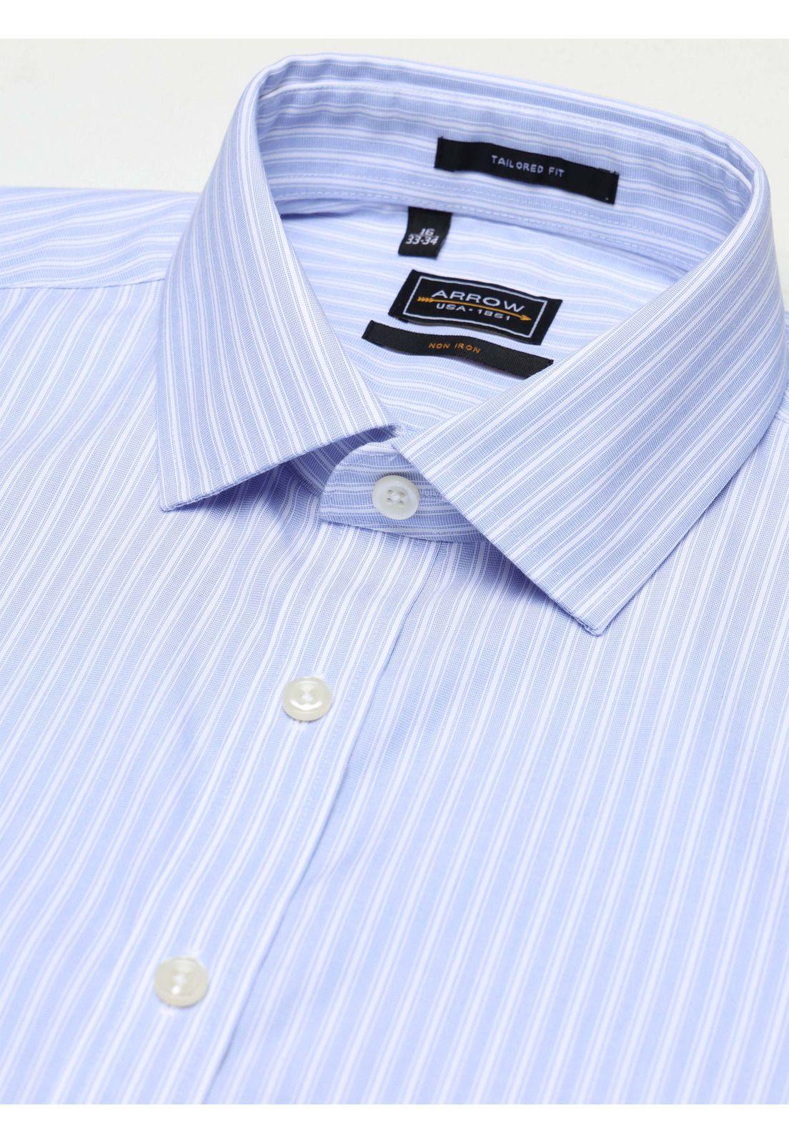 Camisa Formal Rayas Non Iron Tailored Fit Celeste Arrow ARM0492CE-3