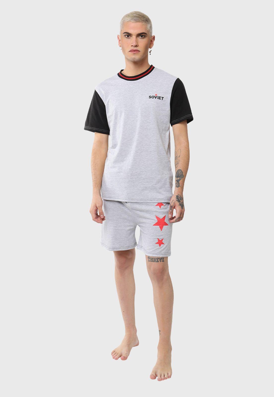 Pijama Corto Gris SVPJH01GR-0