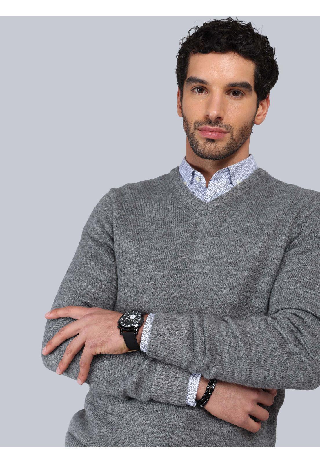 Sweater Cuello V Piero Butti PBCII50GR-2