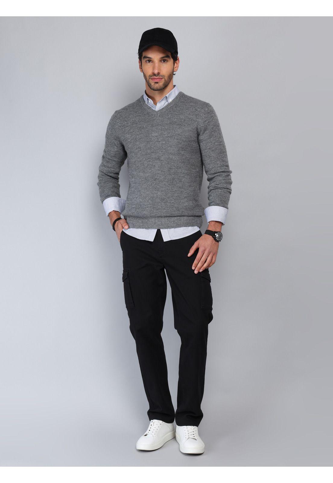 Sweater Cuello V Piero Butti PBCII50GR-3