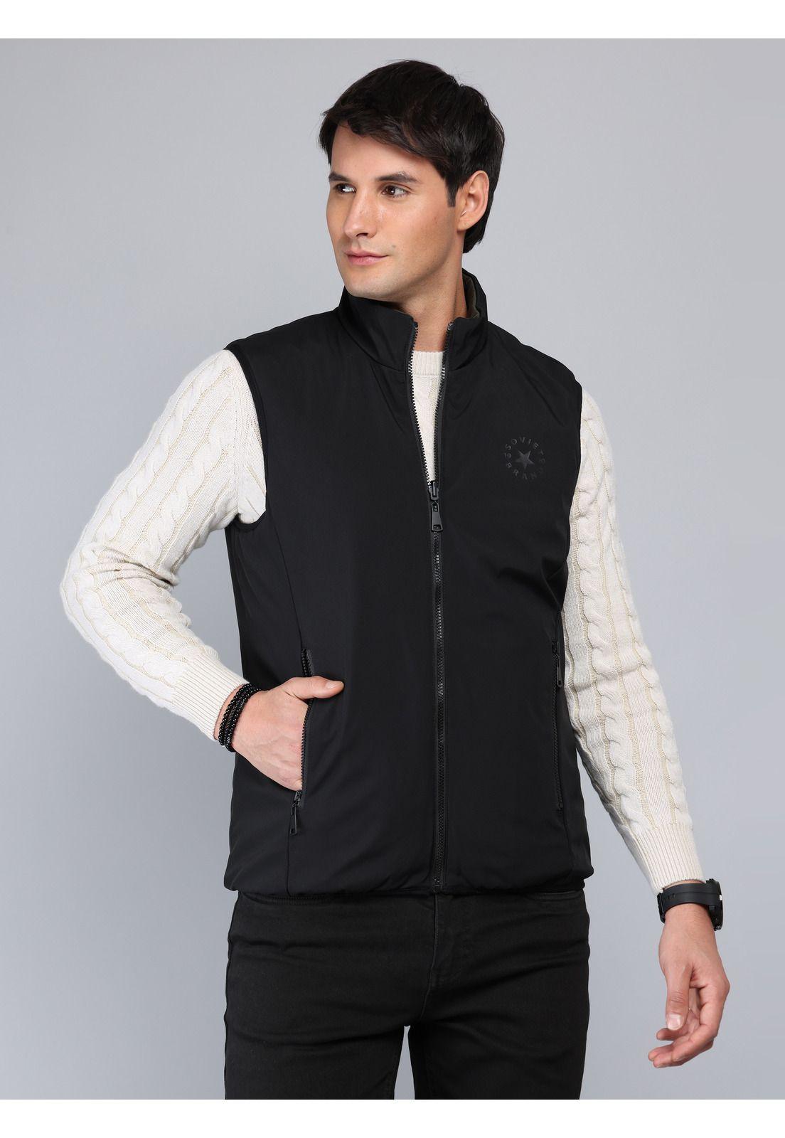 Chaqueta Sin mangas Reversible Negro Soviet SCIG095NE-4