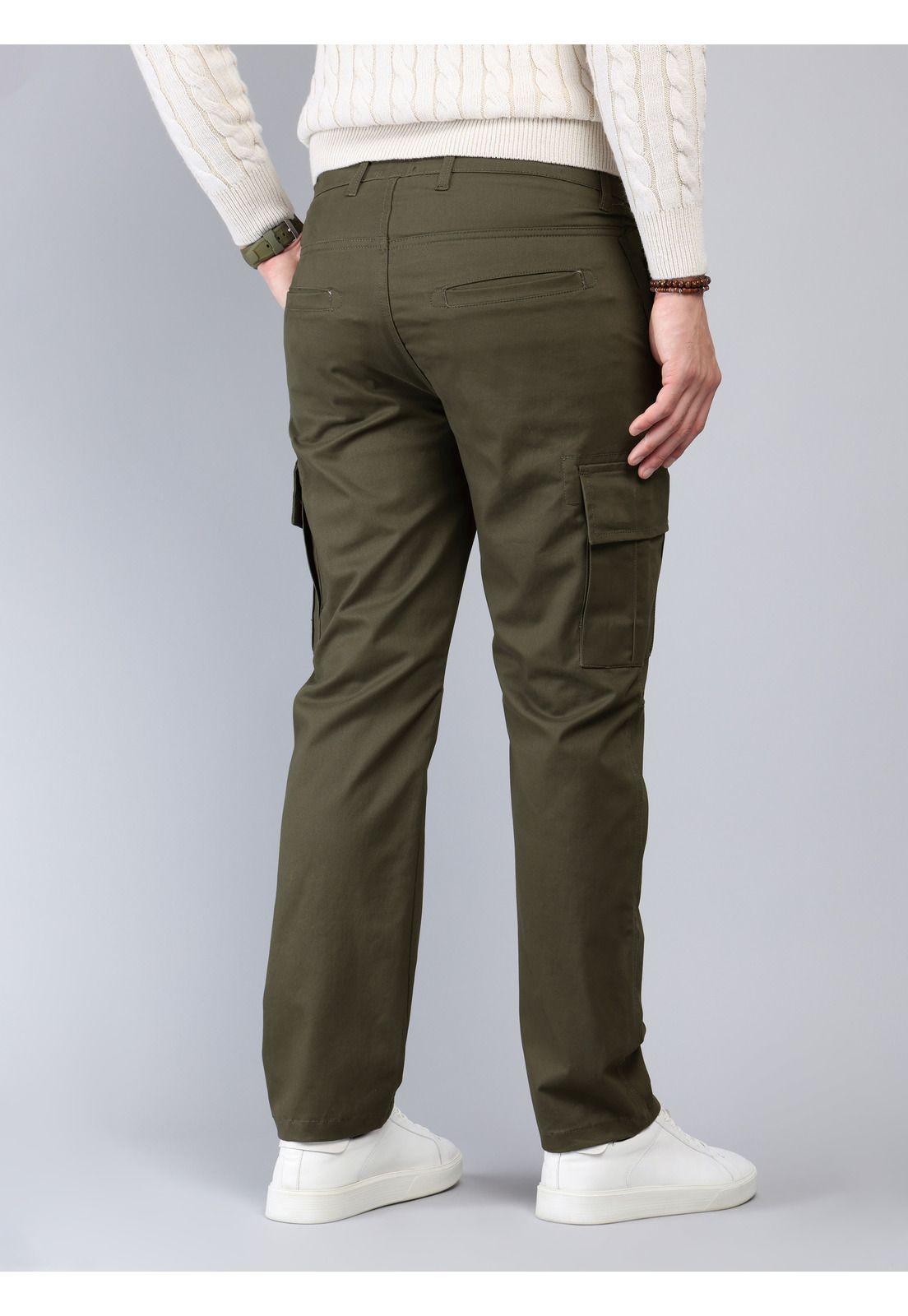 Pantalón Cargo Spandex Regular Fit Verde Soviet SCIB101VE-1