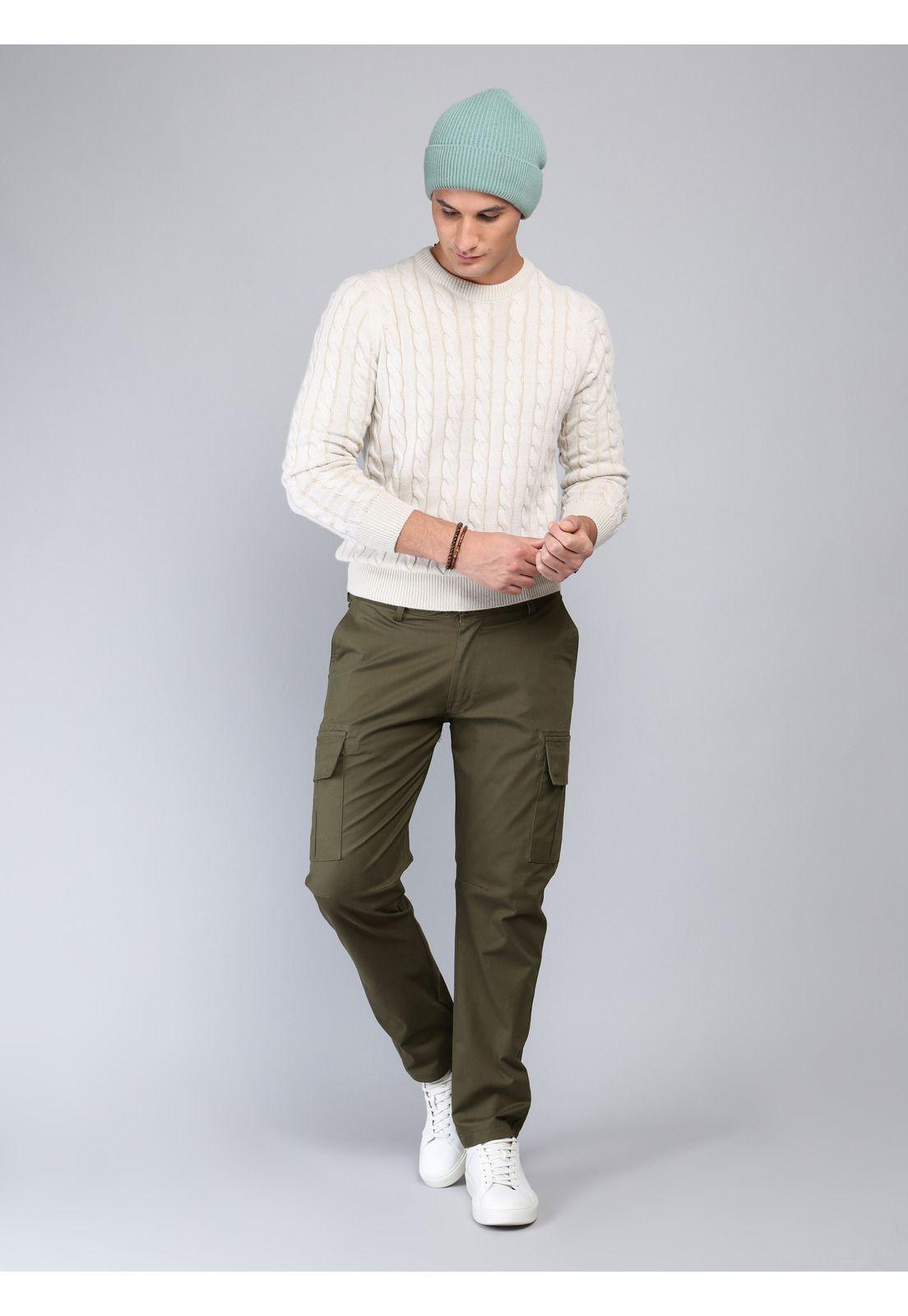 Pantalón Cargo Spandex Regular Fit Verde Soviet SCIB101VE-3