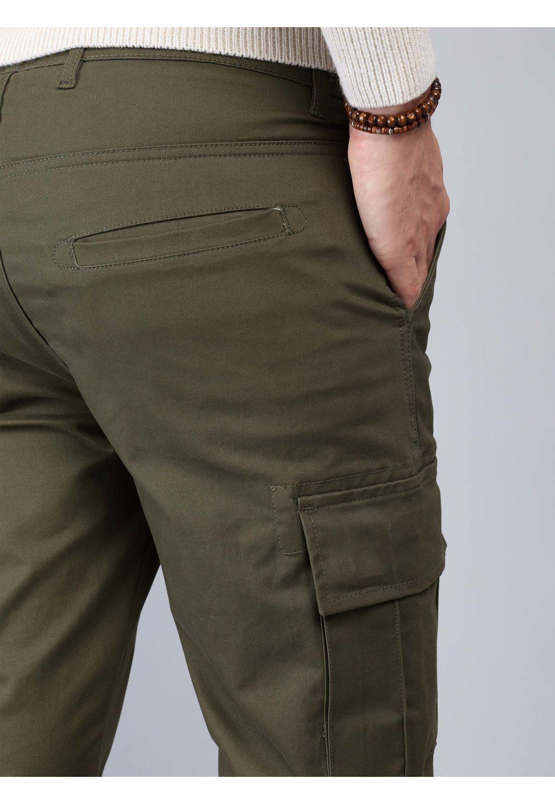 Pantalón Cargo Spandex Regular Fit Verde Soviet SCIB101VE-4