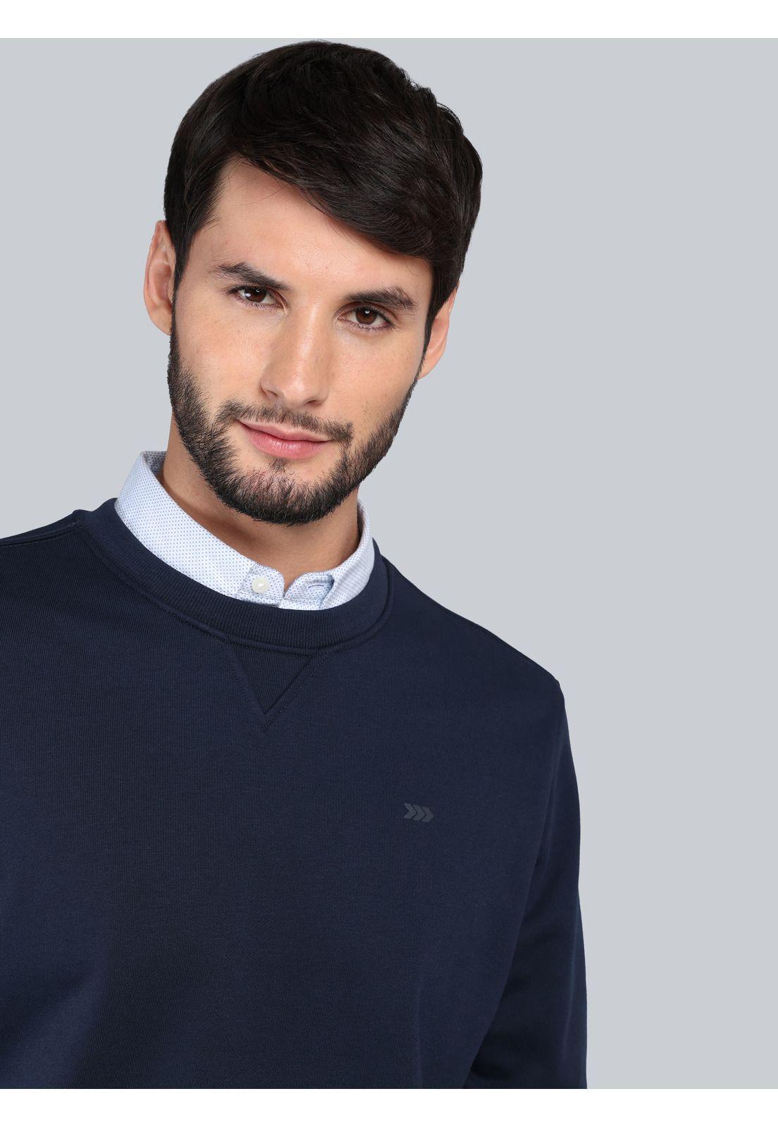 Polerón Cuello Redondo Regular Fit Azul Marino Arrow PL33027NB-2