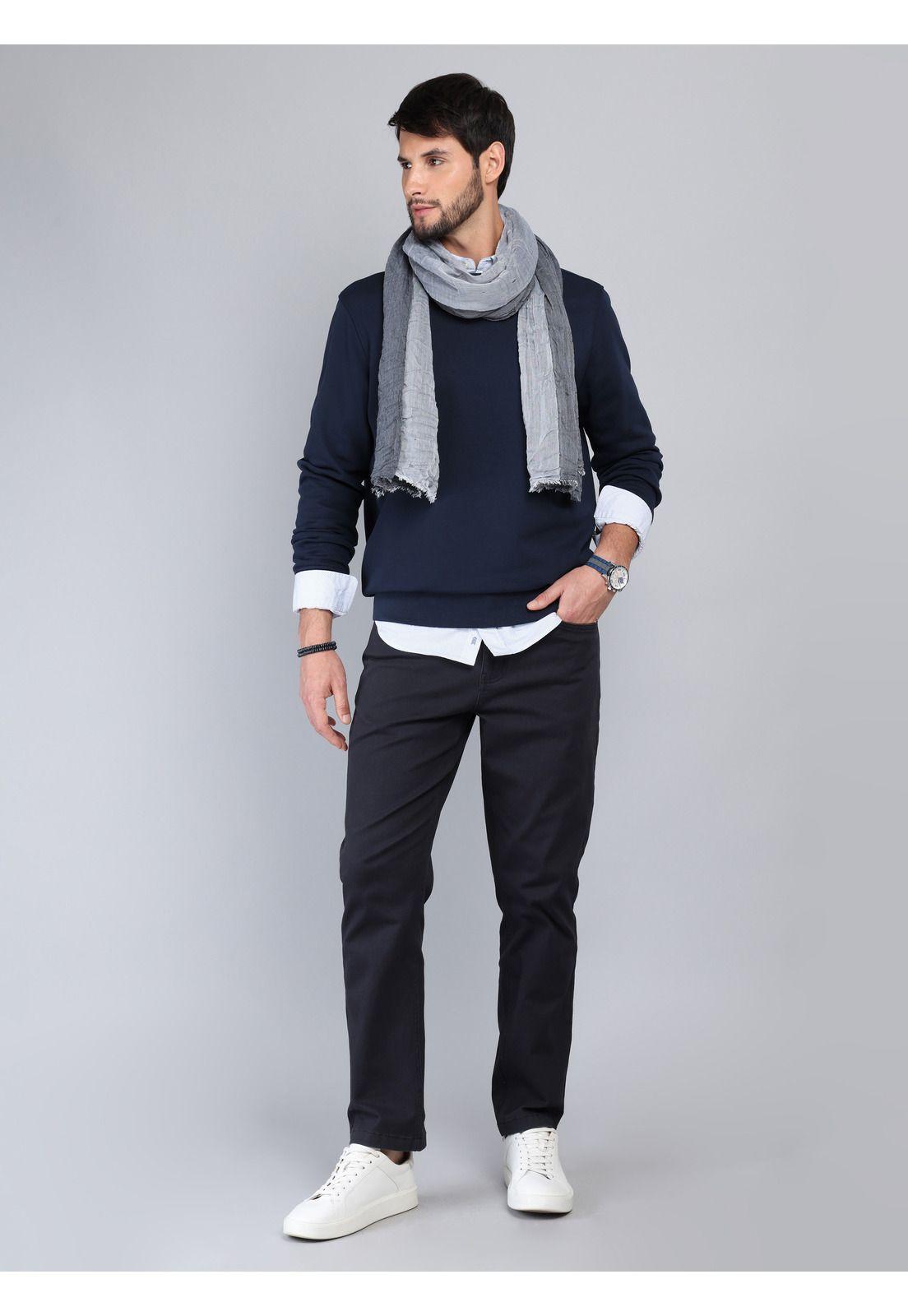 Polerón Cuello Redondo Regular Fit Azul Marino Arrow PL33027NB-3