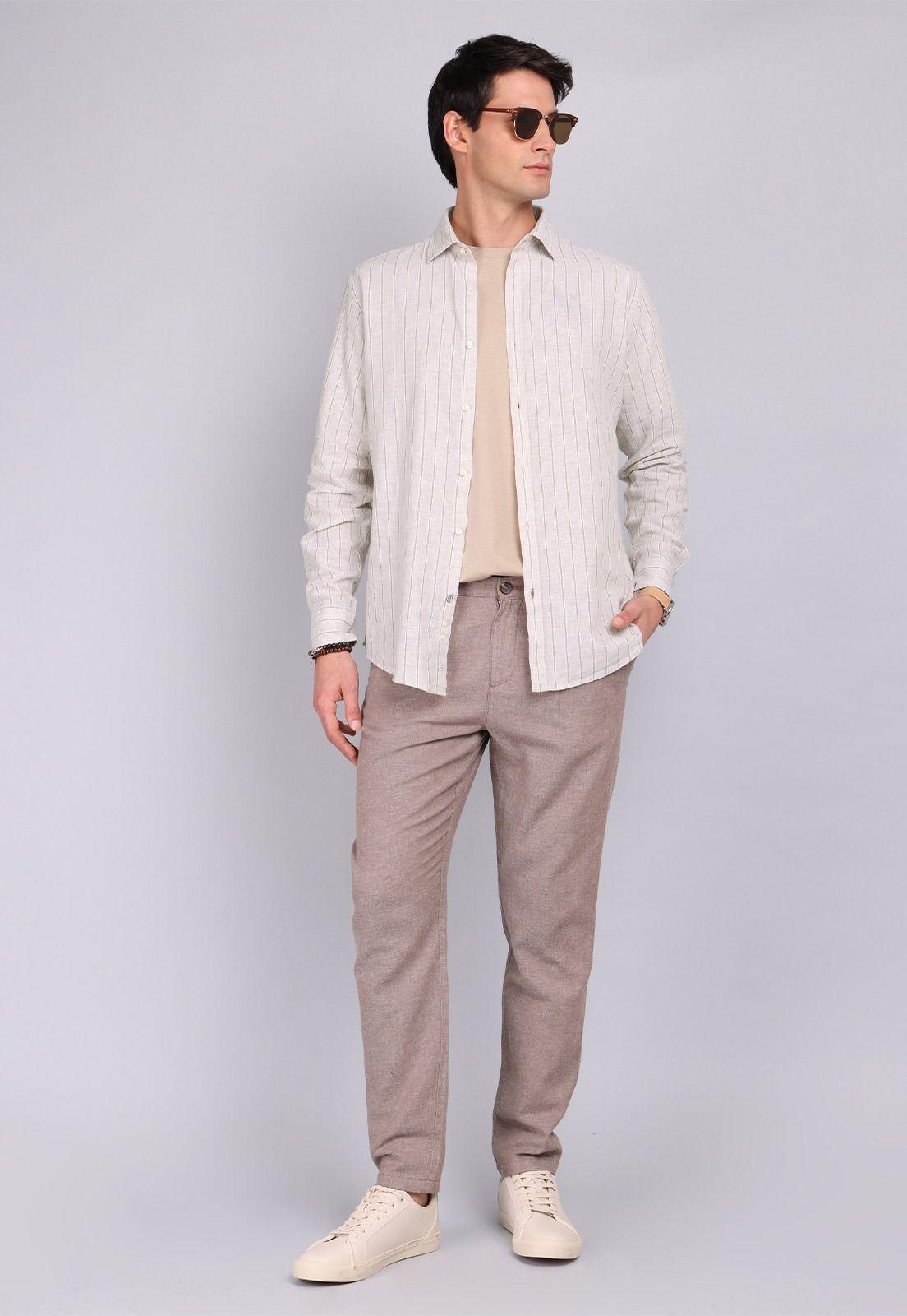 Camisa Casual A Rayas Arrow CM32051BE-3