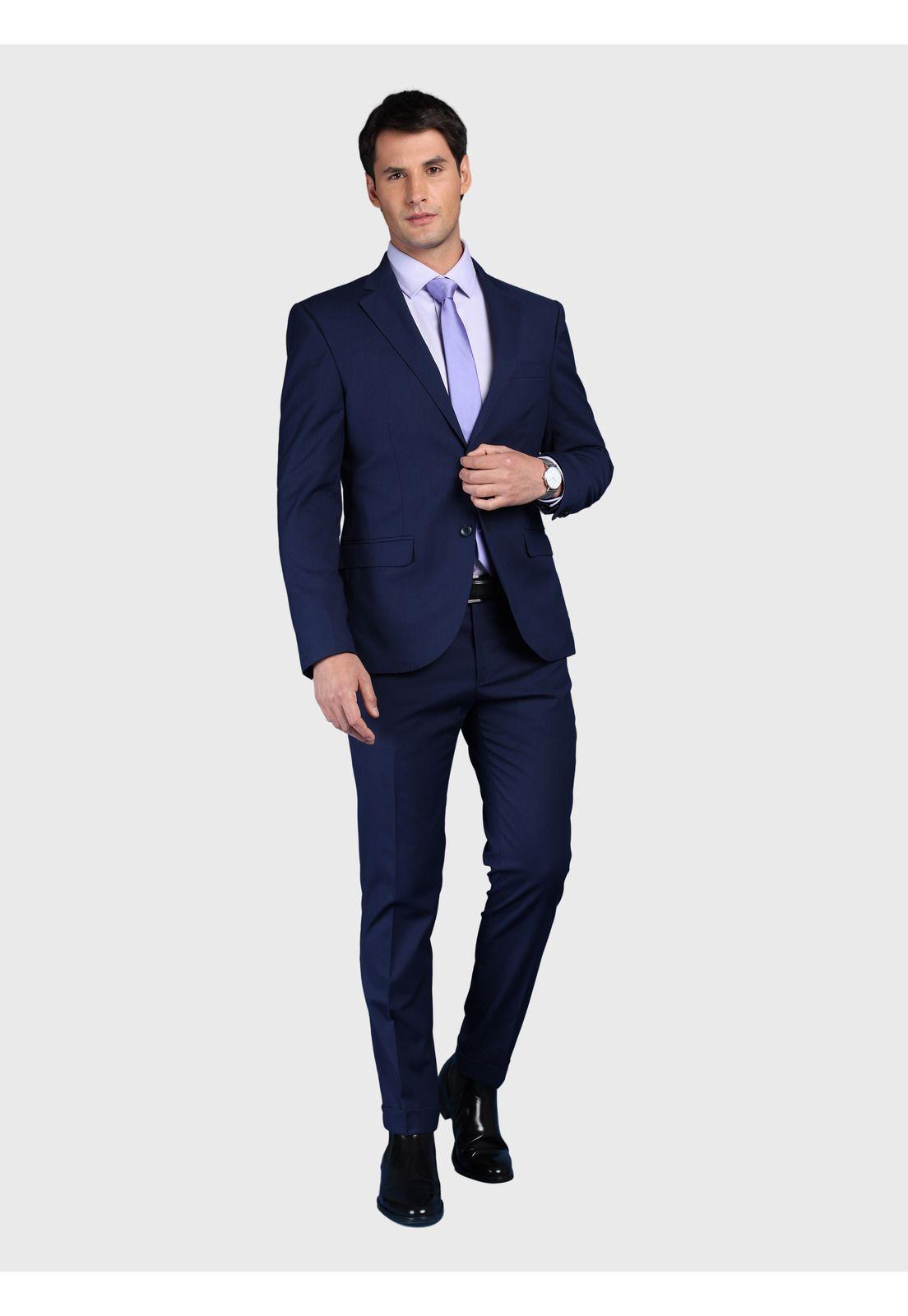 Traje Liso Spandex Slim Fit Azul Arrow AMI3325AZ-0