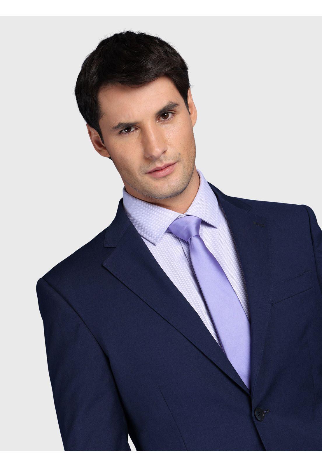 Traje Liso Spandex Slim Fit Azul Arrow AMI3325AZ-3