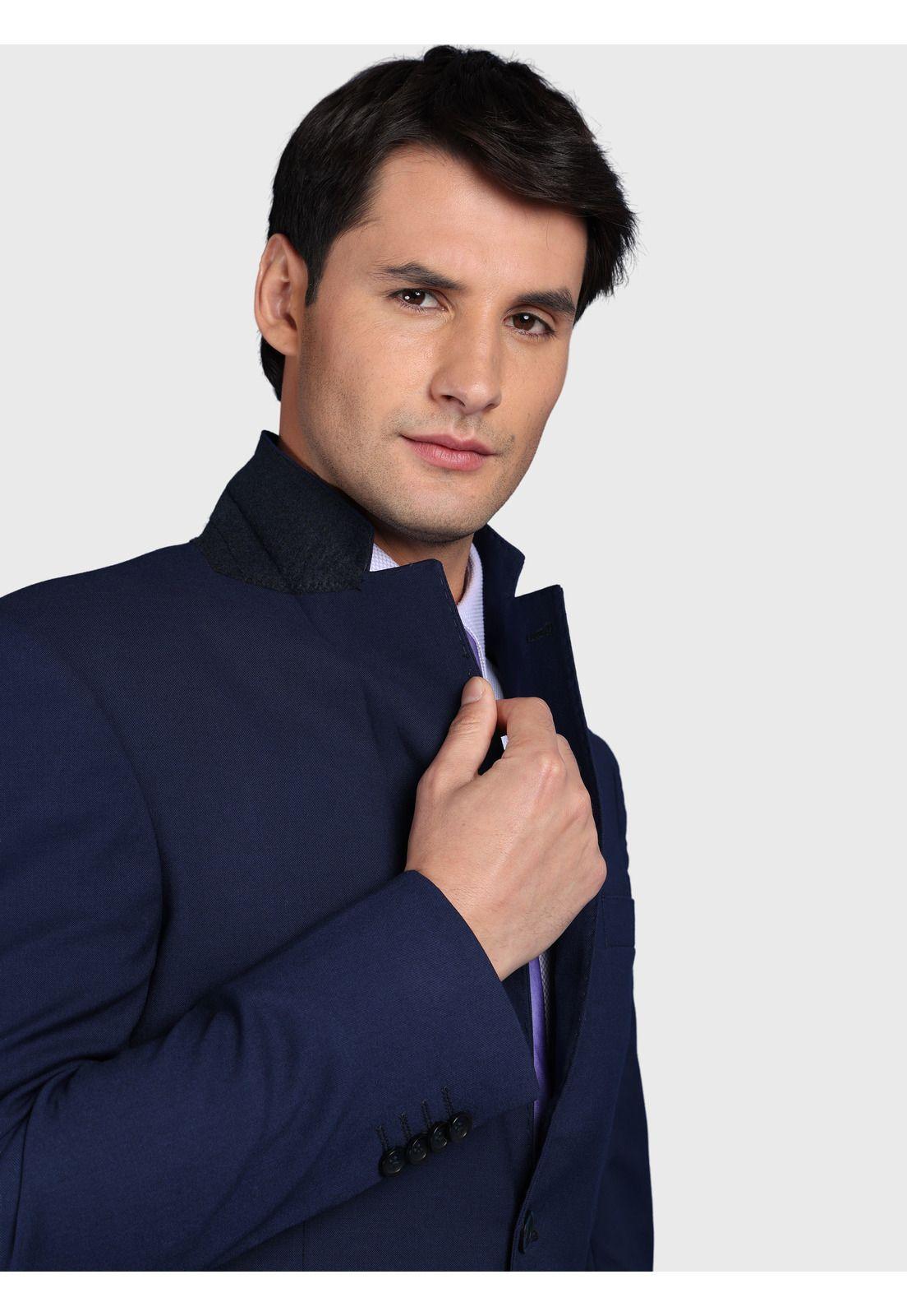 Traje Liso Spandex Slim Fit Azul Arrow AMI3325AZ-4