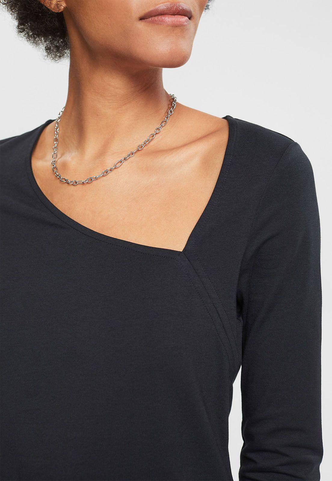 Polera Con Escote Asimétrico Mujer Esprit-2