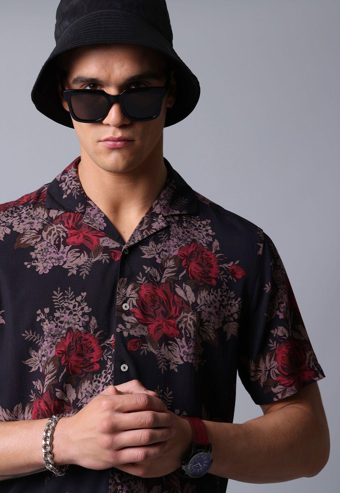 Camisa Manga Corta Flor Guy Laroche-1