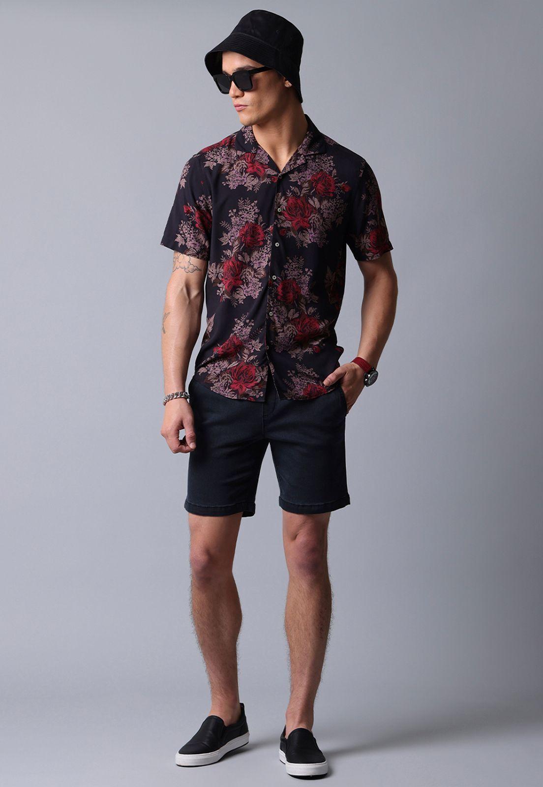 Camisa Manga Corta Flor Guy Laroche-4