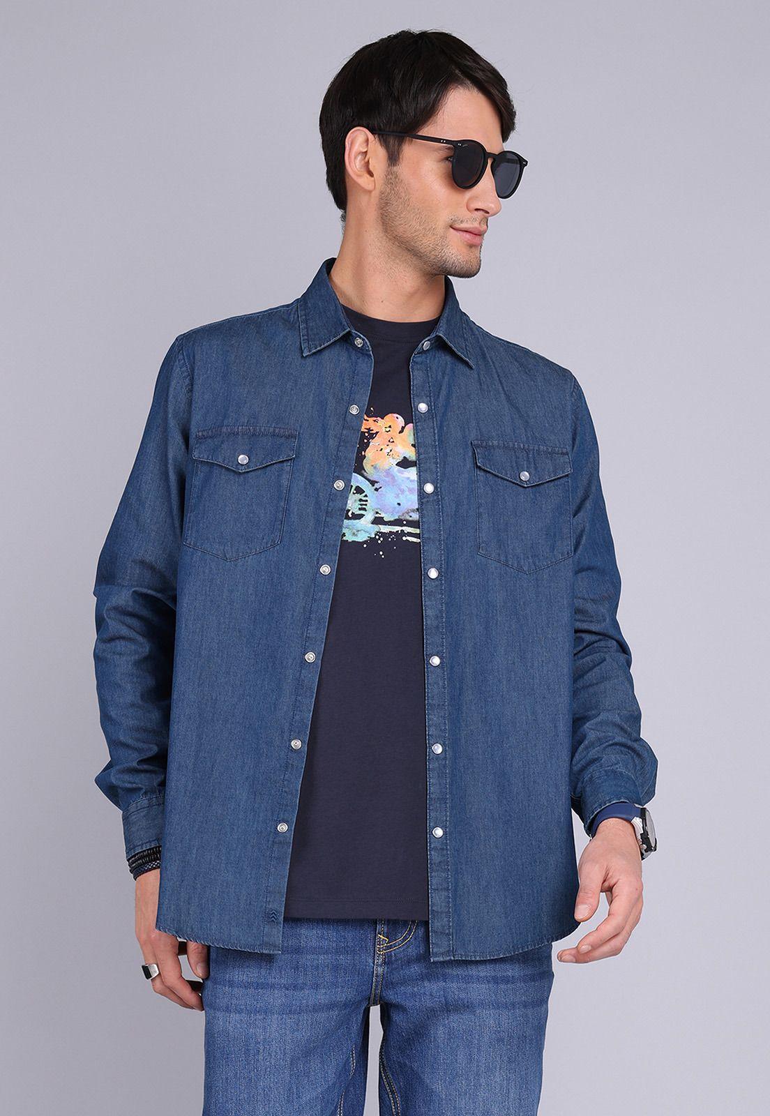 Camisa Denim Manga Larga Arrow CM3053SDE-0