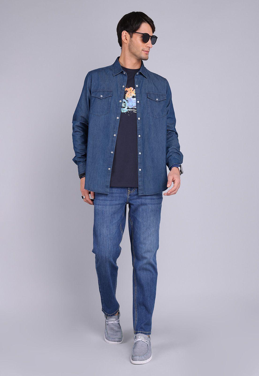 Camisa Denim Manga Larga Arrow CM3053SDE-2