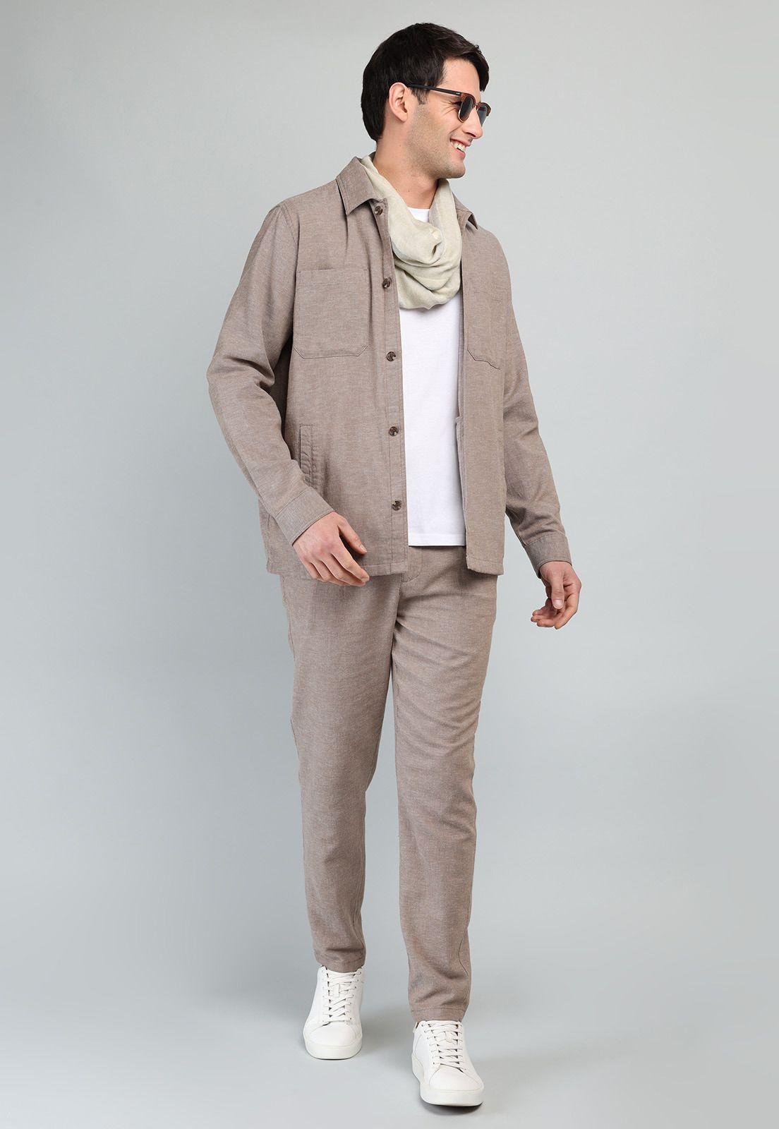 Sobrecamisa De Algodón y Lino Arrow CM32052TA-3